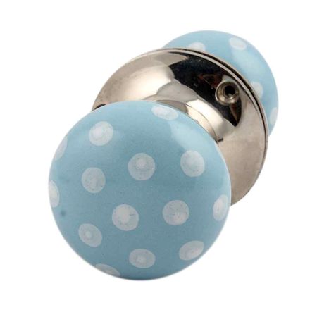 Turquoise Dot Mortice Handle 2.25